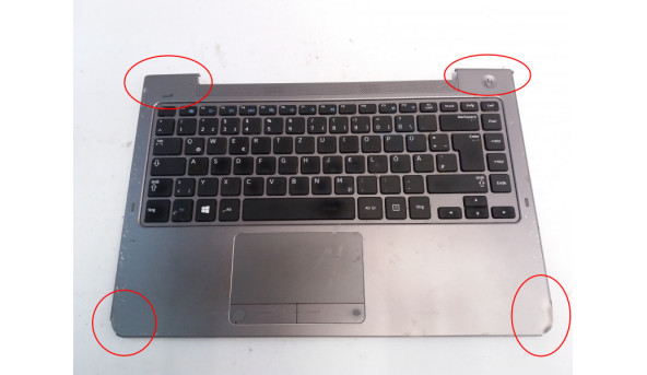 Средняя часть корпуса для ноутбука Samsung R40 Plus, 15 4 ", Б / У. Без повреждений. Крепление все цели. Есть царапины