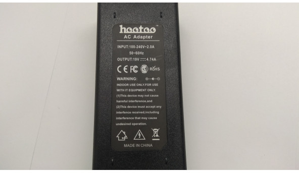Зарядка для ноутбука Hootoo, Input: 100-240V-2. 0A, 50-60Hz, Output: 19V-4. 74A - 308180