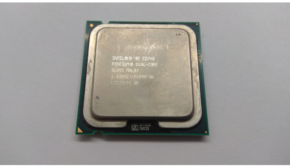Процесор для ПК, Intel Pentium E2140,  SLA93, 1 МБ кеш-пам'яті, тактова частота 1.60 ГГц, частота системної шини 800 МГц, б/в, протестований, робочий