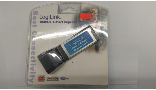 Перехідник LogiLink 4-портовий USB2.0 PC Card PCMCIA. В хорошому стані, без пошкодження.