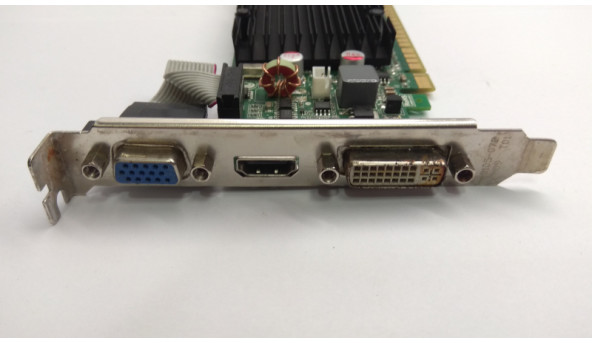 Відеокарта NVIDIA GEFORCE GF 210, P873NV-LF, Rev:1.0, 512 mb, DDR2, PCI-E 2.0, DVI-I, HDMI, VGA, Протестована, робоча, на роз'ємі DVI-I присутні сліди корозії - 308471