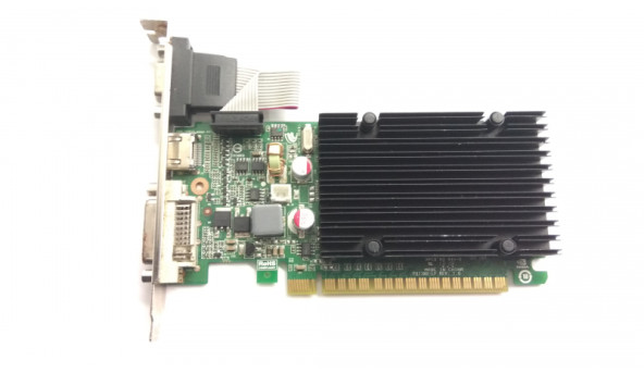 Відеокарта NVIDIA GEFORCE GF 210, P873NV-LF, Rev:1.0, 512 mb, DDR2, PCI-E 2.0, DVI-I, HDMI, VGA, Протестована, робоча, на роз'ємі DVI-I присутні сліди корозії