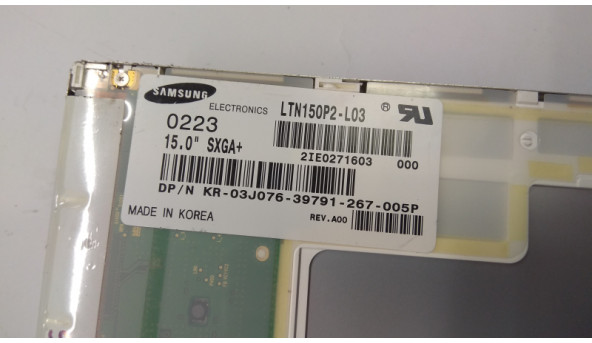 Матриця SAMSUNG, LTN150P2-L03, 15.0", 30-Pin, LVDS, CCFL, SXGA+ 1400 × 1050, Б/В. Немає можливості протестувати. Присутні подряпини. - 308558