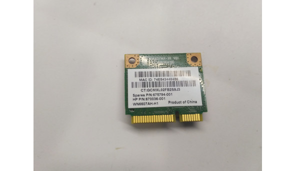 Адаптер WI-FI HP 2000, 675794-001, 670794-001, AR9485, Б/В, в хорошому стані, без пошкодження. - 308560