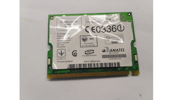 Адаптер WI-FI, знятий з ноутбука IBM Lenovo T42, T42p, WM3B2200BG, C70838-001, C70838-002, Б/В - 308577