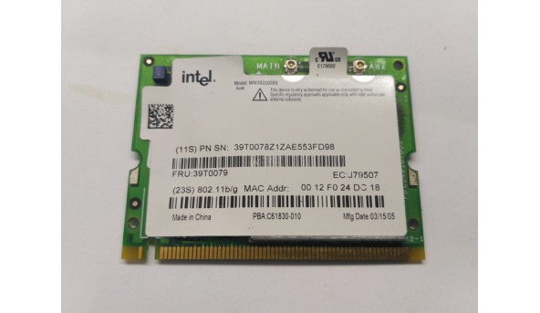 Адаптер WI-FI, знятий з ноутбука IBM Lenovo T42, T42p, WM3B2200BG, C70838-001, C70838-002, Б/В
