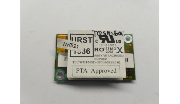 Modem board, знятий з ноутбука Toshiba A60, A65, 6028A0001302, V000042040, Б/В - 308587