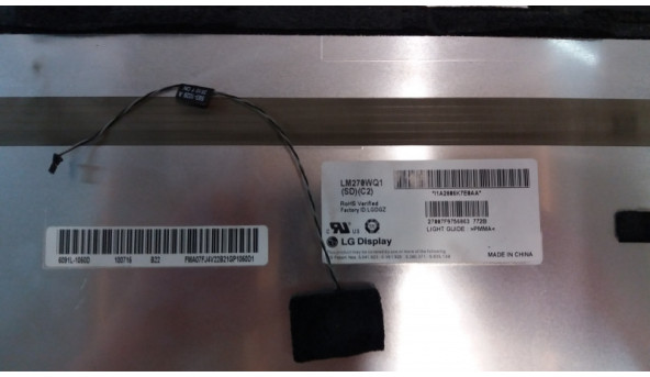 Матриця LG Display LM270WQ1 (SD) (C2), 27", 30-pin, LED, 2560x1440, Б/В. Нетестована, на матриці є подряпини, візуально ціла.
