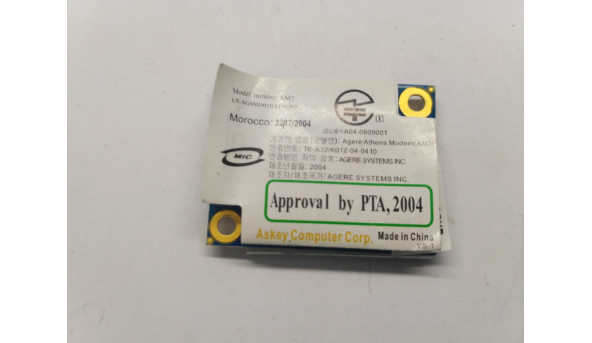 Modem Board, знятий з ноутбука Toshiba Satellite A105, M115, M45, 6028B0000303, Б/В - 308595