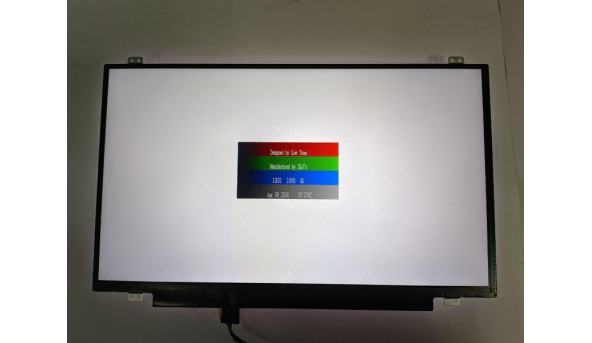Матриця LG Display, LP140WF6 (SP)(B1), 14.0", 30-pin, LED, FHD 1920x1080, IPS, б/в. Має зовнішні сліди клавіатури, при роботі непомітні, та є два маленькі засвіти яі на роботу не впливають - 308611