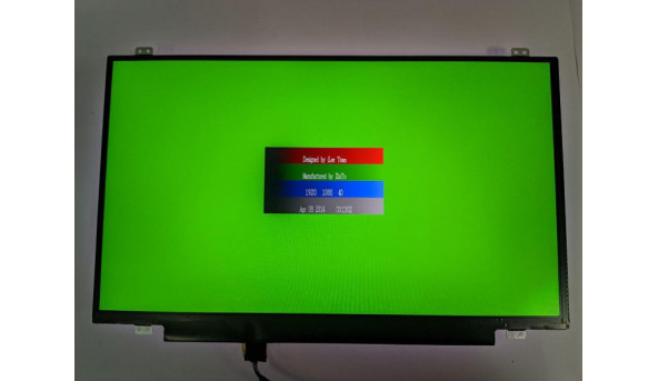 Матриця LG Display, LP140WF6 (SP)(B1), 14.0", 30-pin, LED, FHD 1920x1080, IPS, б/в. Має зовнішні сліди клавіатури, при роботі непомітні, та є два маленькі засвіти яі на роботу не впливають - 308611