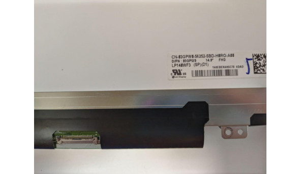 Матриця LG Display, LP140WF3 (SP)(D1), 14.0", 30-pin, FHD 1920x1080, IPS, LCD, Slim, б/в, появляються дві полоси, є засвіти - 308616