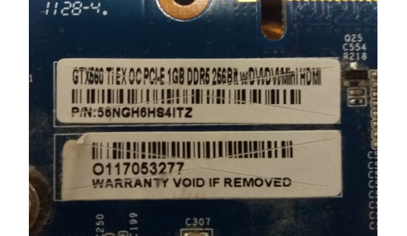 Відеокарта для ПК KFA2, GeForce, GTX 560 Ti, 1024MB GDDR5, 256bit, PCI-E, 2 x DVI, miniHDMI, 56NG6HS4ITZ, Б/В, просестована, робоча. - 308621