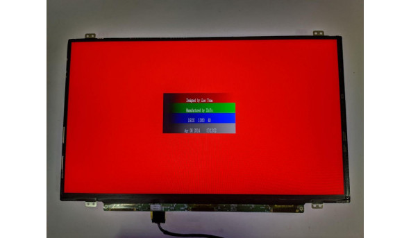 Матриця LG Display, LP140WF3 (SP)(D2), 14.0'', LED, FHD 1920x1080, IPS, 30-pin, Slim, б/в, Присутні подряпини, на роботу сильно не впливають - 308622