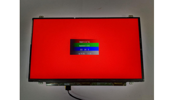 Матриця LG Display, LP140WF3 (SP)(D1), 14.0'', LCD, FHD 1920x1080, IPS, 30-pin, Slim, б/в, Присутні незначні подряпинки, на роботу не впливають - 308623