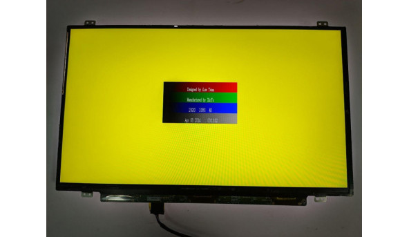Матриця LG Display, LP140WF3 (SP)(D1), 14.0'', LCD, FHD 1920x1080, IPS, 30-pin, Slim, б/в, Присутні незначні подряпинки, на роботу не впливають - 308623