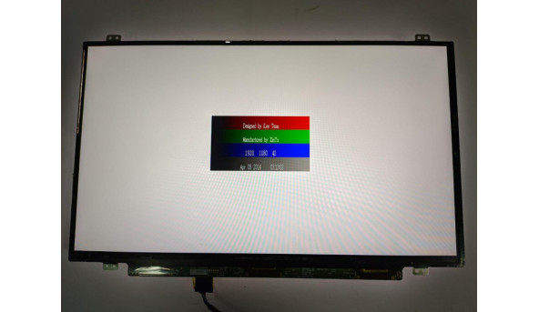 Матриця LG Display, LP140WF3 (SP)(D1), 14.0'', LCD, FHD 1920x1080, IPS, 30-pin, Slim, б/в, Присутні незначні подряпинки, на роботу не впливають - 308623