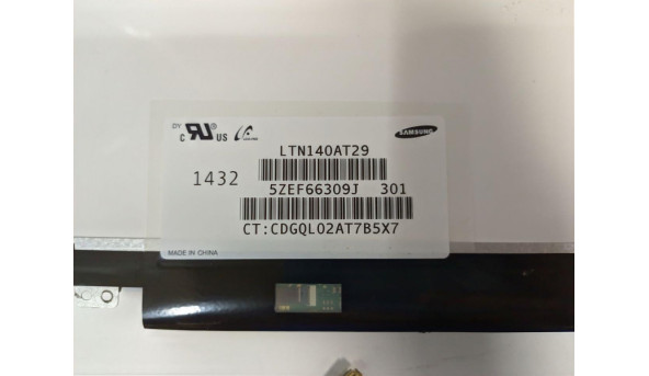 Матриця Samsung, LTN140AT29, 14.0'', LED, HD 1366x768, 30-pin, Slim, стан нової, продається в плівці - 308626