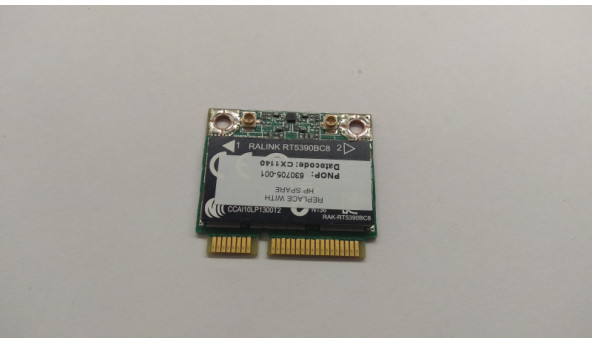 Адаптер wi-fi, WLAN, знятий з ноутбука HP Pavilion dv7-4000, RT5390BC8, 630705-001, Б/В. В хорошому стані, без пошкоджень.