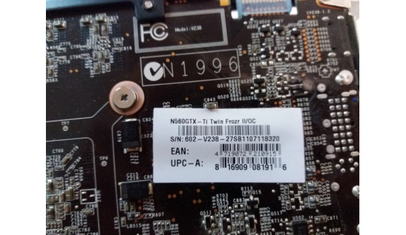 Відеокарта MSI PCI-Ex N560GTX-Ti, Twin Frozr II/OC, 1024MB GDDR5, 256bit, 2 x DVI, mini HDMI, Б/В, протестована, робоча. Потребує чистки, - 308687