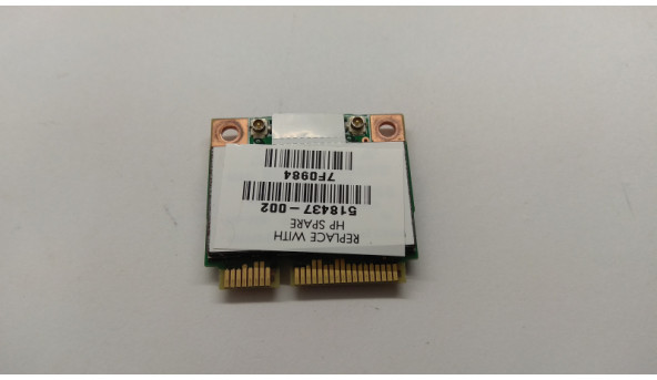Адаптер WI-FI, модуль знятий з ноутбука HP Pavilion dv7, dv7-2106eg, AR5BHB92, 518437-002, Б/В, в хорошому стані, без пошкодження.