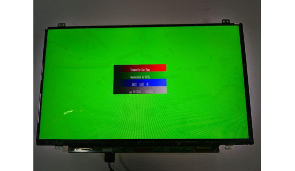  Матриця LG Display, LP140WF3 (SP)(D1), LCD, 14.0", FHD 1920x1080, IPS, стан нової, є незначні два засвіти, помітні на деяких кольорах (фото) - 308856