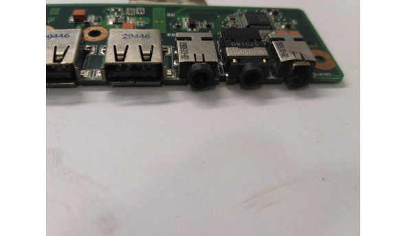 Плата з роз'ємами USB, Audio, для ноутбука Asus N71VN, 60-NX0AU1100-B02, Б/В - 308976