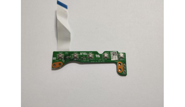 Кнопка включення, + Мультимедійні кнопки, для ноутбука Asus N71VN, PRO78V, X77, X77V, X77J, N71, N71JA, N71JQ, 69N0G5K11B01, 60-NX0HK1100-B01, Б/В, в хорошому стані, без пошкоджень.