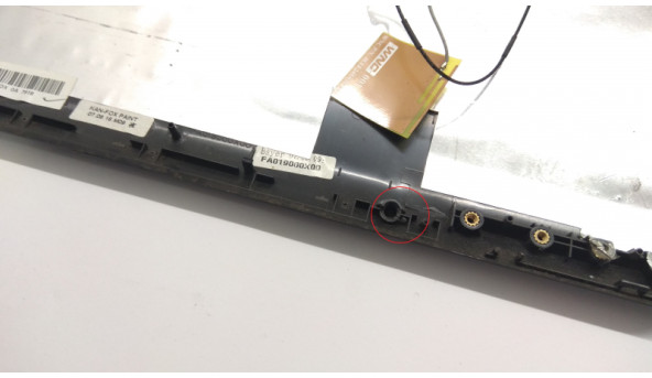 Кришка матриці корпуса для ноутбука Toshiba Satellite Pro A200, 15.4", AP019000220, Б/В. Є два зламані кріплення (фото). - 308992