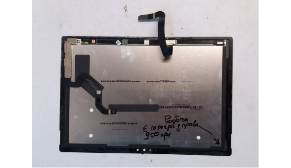 Матриця разом з сенсором для ноутбука Microsoft Surface Pro 4 1724, LTL123YL01-007, Б/В, протестована, робоча, відшарування справа зверху (фото) - 308999