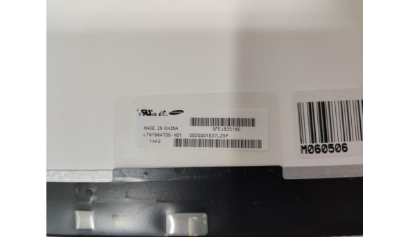 Матриця SAMSUNG, LTN156AT35-H01, 15.6'', LCD, HD 1366x768, 40-pin, Slim, б/в, Є засвіт, сліди від влавіатури, та правий бік має потемніння - 309184