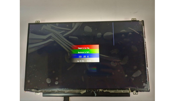  Матриця LG Display, LP140WF3 (SP)(D1), LCD, 14.0", FHD 1920x1080, IPS, стан нової, є полоска до половини зображення потім пропадає - 309233