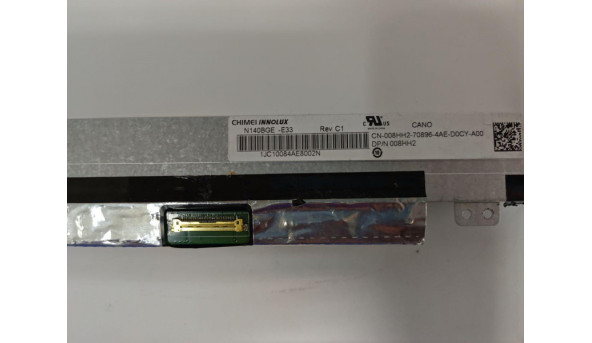 Матриця Chi Mei InnoLux, N140BGE-E33 Rev:C1, 14.0'', LED, HD 1366x768, 30-pin, Slim, б/в, Є два засвіти, помітний на всіх кольорах, присутні подряпини, впливають на зображення, з лівого боку відсутня плівка - 309353