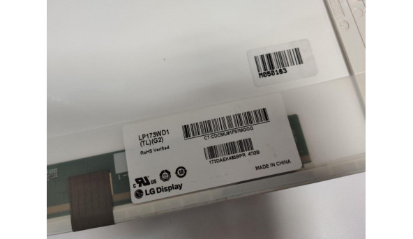 Матриця LG Display LP173WD1 (TL)(G2), 17.3", 40-pin, LCD, HD+ 1600x900, Normal, б/в, При тестуванні, спочатку мигало зображення, але потім стало на своє місце, є подряпина, непомітна при роботі - 309443