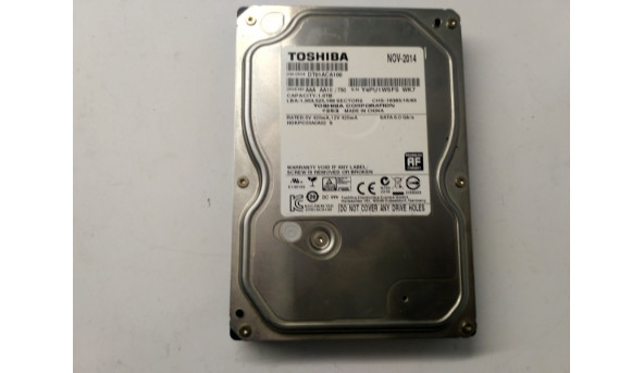 Жорсткий диск Toshiba, 1TB, 7200rpm, 32MB, DT01ACA100, 3.5, SATA III,  б/в