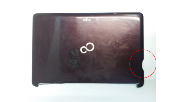 Кришка корпуса для ноутбука FUJITSU Lifebook AH530, 15,6", 44FH2LCJT70, CP489, б/в, Всі кріплення цілі, скол справа (фото), - 309555