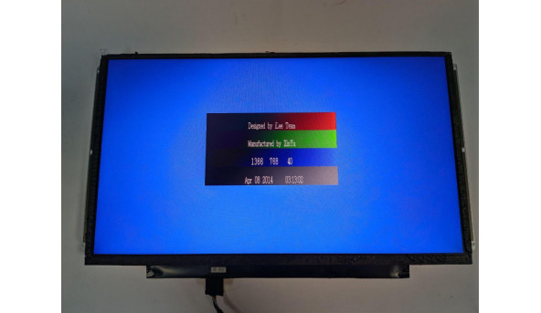 Матриця Samsung, LTN133AT31-201, 13.3", 30-pin, LCD, LED, HD 1366x768, Slim, Б/В. По матриці скачуть полоси, (вловити її не вдалось, бо вона появляється і зникає)