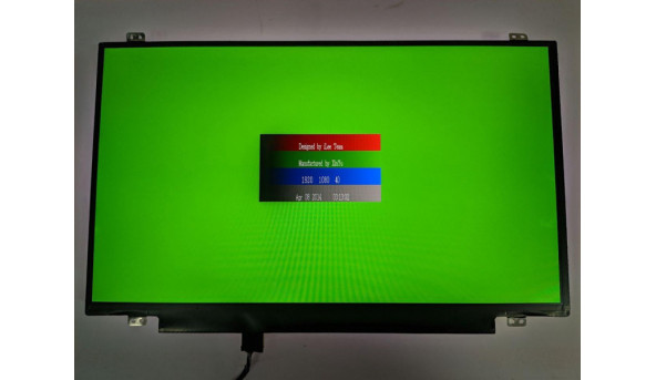 Матриця LG Display, LP140WF3 (SP)(L1), 14.0", 30-pin, LED, FHD 1920x1080, IPS, Slim, Б/В. Має незначні засвіти, на роботу не впливають - 309558
