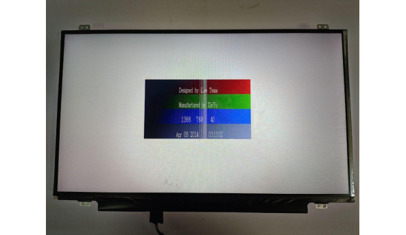 Матриця  LG Display,  LP140WH2 (TP)(T1),  14.0'', LCD,  HD 1366x768, 30-pin, Slim, б/в, Є вертикальна полоса, подряпини, та незначний засвіт