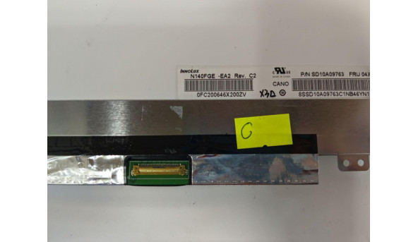 Матриця InnoLux, N140FGE-EA2 Rev:C2, 14.0'', LED, HD+ 1600x900, 30-pin, Slim, б/в, Присутні сліди від клавіатури, при роботі непомітні - 309564