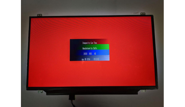 Матриця  LG Display,  LP140WD2 (TP)(B1),  14.0'', LED,  HD+ 1600x900, 30-pin, Slim, б/в, є засвіти, помітні на всіх кольорах