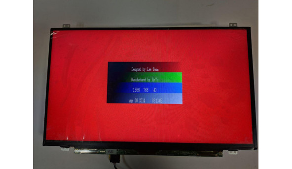 Матриця LG Display,  LP140WH8 (TP)(D1),  14.0'', LCD,  HD 1366x768, 30-pin, Slim, стан нової, продається в плівці, має маленький засвіт знизу (помітний на всіх кольорах фото)