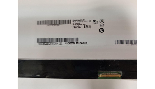 Матриця AU Optronics, B116XW03 V0, 11.6", LED, WXGA HD 1366x768, Б/В, має засвіти та подряпини, їх під прямим кутом не сильно помітно, але коли придивлятись то помітно - 309579