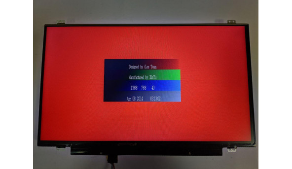 Матриця SAMSUNG, LTN140AT29, 14.0", LED, HD 1366x768, 30-pin, Slim, б/в, Є засвіти, помітні на всіх кольорах, присутні незначні подряпини при роботі їх не видно - 309592