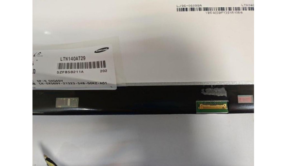 Матриця SAMSUNG, LTN140AT29, 14.0", LED, HD 1366x768, 30-pin, Slim, б/в, Є засвіти, помітні на всіх кольорах, присутні незначні подряпини при роботі їх не видно - 309592