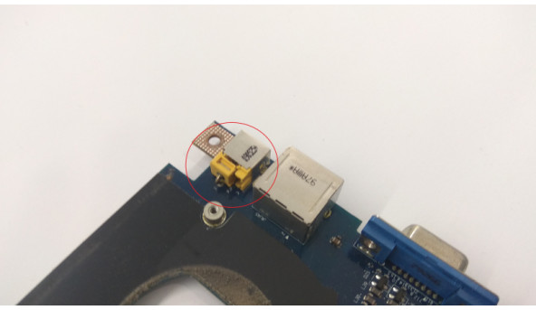 Материнська плата для ноутбука eMachines E525, KAWF0, LA-4851P, Rev:1.0, Б/В. Не стартує, пошкоджений роз'єм живлення. - 309921
