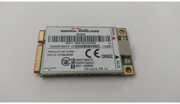 Sierra Wireless MC8780 3G PCI-E, Module, HSUPA, EDGE, GSM, GPRS, AD07-0068005, Б/В. В хорошому стані, без пошкодження.