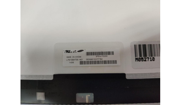 Матриця SAMSUNG, LTN156AT35-H01, 15.6'', LCD, HD 1366x768, 40-pin, Slim, б/в, Є засвіти та биті пікселі, помітні на всіх кольорах - 310178
