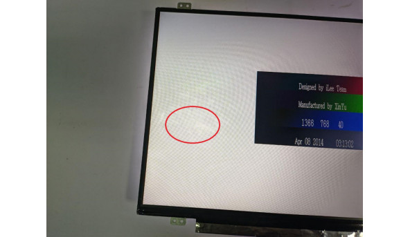 Матриця Chi Mei InnoLux, N140BGE-E33 Rev:C1, 14.0'', LED, HD 1366x768, 30-pin, Slim, б/в, Є засвіт, помітний на всіх кольорах - 310192