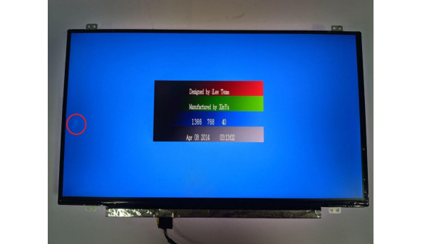 Матриця Chi Mei InnoLux, N140BGE-E33 Rev:C1, 14.0'', LED, HD 1366x768, 30-pin, Slim, б/в, Є засвіт, помітний на всіх кольорах - 310192